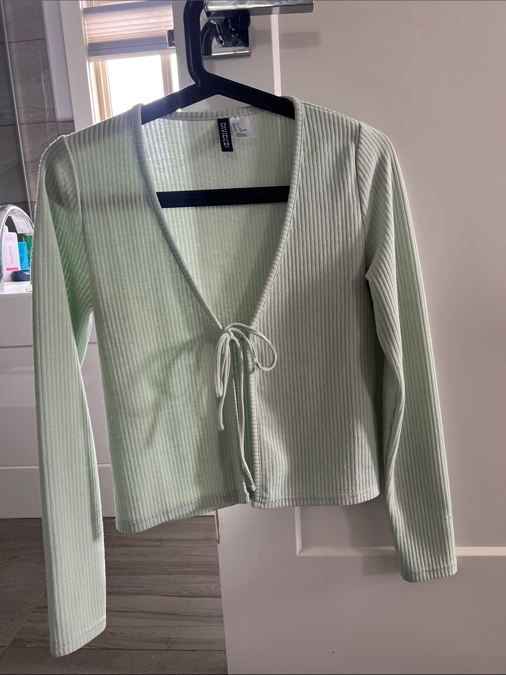 H&M Ribbed Tie-Front Top